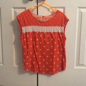 🌞 LC Lauren Conrad Cap Sleeve Top Size M 🌞